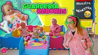 Guardería para bebés REBORN con la Maestra MENESTRA - Lindea, Ben, Anuk, Neala y Darwin