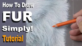 Draw/paint White Fur ~ using orange and blue, red and yellow. Simply mix as you go. Pastel Tutorial.