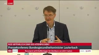 Affenpocken LIVE: Gesundheitsminister Karl Lauterbach, RKI-Chef Wieler und Ärztepräsident Reinhardt