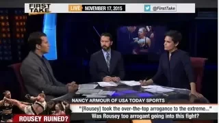 ESPN First Take   Was Ronda Rousey too  ARROGANT  before Holly Holm Fight