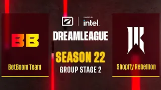 Dota2 - BetBoom Team vs Shopify Rebellion - Game 1 - DreamLeague Season 22 - Group Stage 2