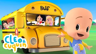 The Wheels On the Bus 🚌 Nursery Rhymes by Cleo and Cuquin | Children Songs