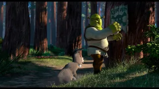 Shrek 1 - Escena cuando Burro conoce a Shrek (1/2)- Escenas de películas HD