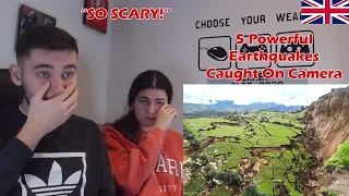 British Couple Reacts to 5 Powerful Earthquakes Caught On Camera