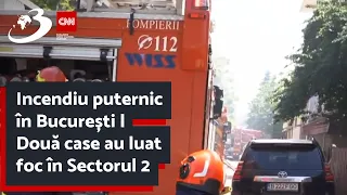 Incendiu puternic în București | Două case au luat foc în Sectorul 2