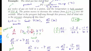 Unit 5-6 Related Rates-Ideal Gas Law