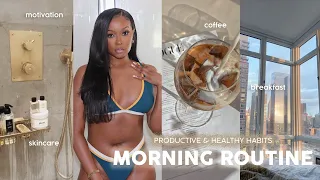 5AM REALISTIC MORNING ROUTINE | Healthy & Productive Habits, Shower, Body & Self Care + Hygiene