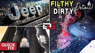 Deep Cleaning a BUG HAMMERED Jeep!