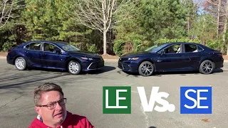 2021 Camry SE vs LE: Both are Refreshed & Have NEW COLOR! I Compare Them So You Can Decide