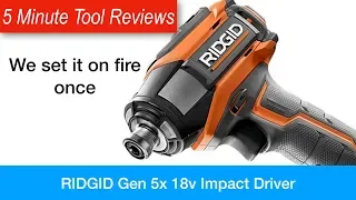 RIDGID Gen5x Impact Driver   Five Minute Tool Review