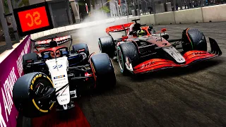 THEY PUT DRIES ON FOR A WET RED FLAG RESTART!!! CHAOS AT LAS VEGAS! - F1 23 MY TEAM CAREER Part 36