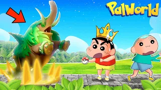 Shinchan Captured The Most Strongest Pokemon 😱🔥 | Shinchan Playing Palworld #12 | Funny Game 😂