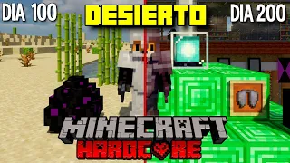 Sobreviví 200 Días en MINECRAFT HARDCORE pero en un DESIERTO INFINITO!! y esto pasó...