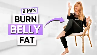 Lose Belly Fat Sitting Down! 8-Minute Seated Abs Lower Belly Fat Workout