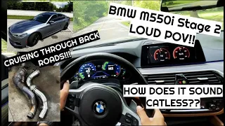 BMW M550i Catless Stage 2 POV! (HEADPHONES RECOMMENDED)(TUNED)