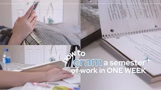 how to CRAM a semester of work in ONE WEEK 📈 college finals week study tips & hacks