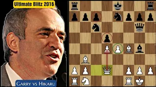 Kasparov Confused Hikaru with his Insane Complexity | Garry vs Hikaru |Ultimate Blitz Challenge 2016