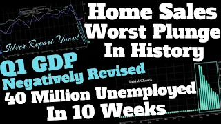 Pending Homes Sales Worst Collapse In History, Q1 GDP Negatively Revised,  40 Million Unemployed