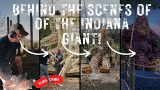 Unveiling the Mystical: Giant 25-Foot Sasquatch Wood Carving Revealed!