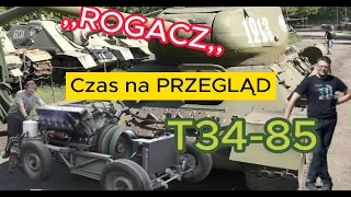 T34 trafia na warsztat. Wycieki z silnika W2-IS.