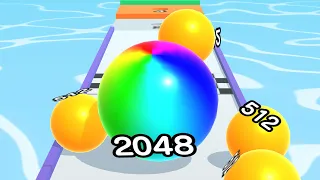 Ball Run 2048 - All Levels Gameplay Android, iOS ( Levels 518 - 544 )