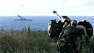 Ukraine Artillery Units Destroyed 3 Russian Heavy Battleships - ARMA 3