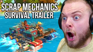 SCRAP MECHANICS SURVIVAL TRAILER!! Reaction/Full Breakdown!!