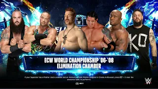 WWE 2K24 FULL MATCH —  Elimination Chamber —ECW Title Match!"