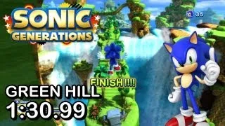 Sonic Generations: Green Hill (Modern) Speed Run (w/ skills) - 1:30.99