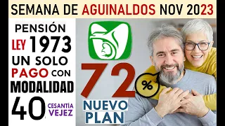 PENSIÓN IMSS UN SOLO PAGO con MODALIDAD 40 (Semana de Aguinaldos y 72% de AUMENTO).