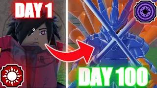 Spending 100 Days As MADARA UCHIHA In Shindo Life...