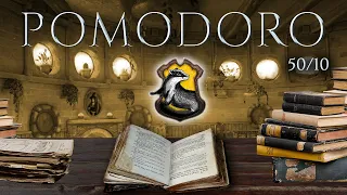 HUFFLEPUFF 📚 POMODORO Study Session 50/10 - Harry Potter Ambience 📚 Focus, Relax & Study in Hogwarts