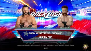 Drew McIntyre Vs Sheamus - WrestleMania BackLash Match | WWE 2k24