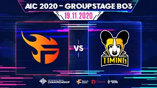 Team Flash vs Team Timing | Bảng B ngày 1 [19.11.2020] - AIC 2020