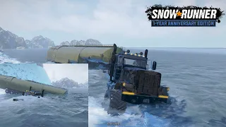 Snowrunner- Rescue and Deliver work this Semitrailer Heavy oil tank.