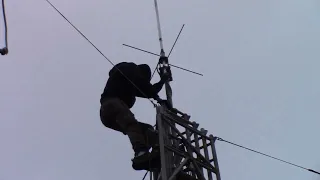 Ham Radio Repeater Relocation Project #2 - Erecting the Tower
