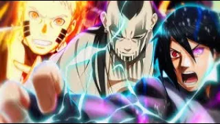 Naruto and Sasuke vs Jigen Full Fight HD| Boruto Episode 204 and 205 | Naruto got sealed  Sasuke ran