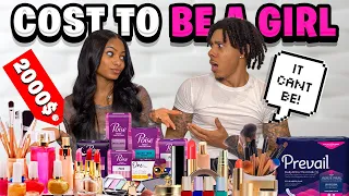 Boyfriend Guesses The Price Of Being A Girl!! *SHOCKING*