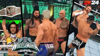 WWE 2K24: WrestleMania 40 Full Show Prediction Highlights! (Part 2)