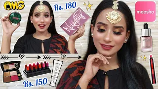 Trying World's *Cheapest* Makeup From MEESHO | EVERYTHING UNDER RS. 299 | Full Face Of सस्ता Makeup