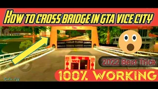 How To Cross Bridge In Gta Vice City Android 2022 Best Trick 100% Working||Prateek Barar YT