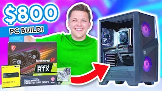 Awesome $800 Gaming PC Build! 🤑 [Full Build Guide w/ Benchmarks!]