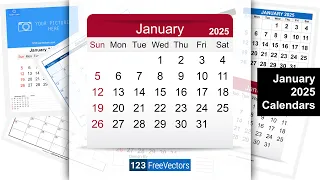 January 2025 Calendar | 123FreeVectors