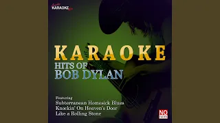 Subterranean Homesick Blues (In the Style of Bob Dylan) (Karaoke Version)