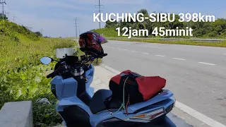 Menguji SYM Jet X 150 Kuching-Sibu 398km kelajuan  65-80km/j