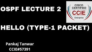 OSPF LECTURE 2 (HELLO PACKET) CCIE 57391