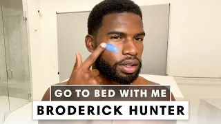 Model Broderick Hunter’s Nighttime Skincare Routine | Go To Bed With Me | Harper's BAZAAR