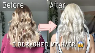 Bleaching my hair PLATINUM BLONDE... (it actually turned out good)