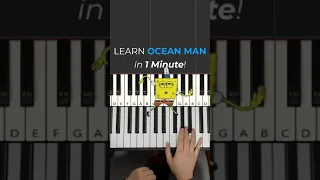 How to play Ocean Man on Piano in Under 1 Minute