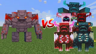 REDSTONE GOLEM vs ALL WARDENS in Minecraft